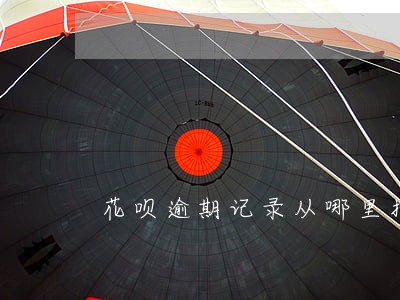 花呗逾期记录从哪里找 花呗逾期记录从哪里找