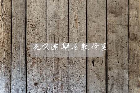 花呗逾期还款修复 花呗逾期还款修复