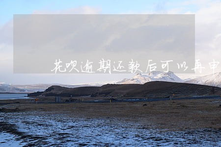 花呗逾期还款后可以再申请吗
