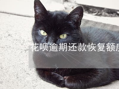 花呗逾期还款恢复额度 花呗逾期还款恢复额度