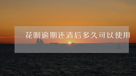 花呗逾期还清后多久可以使用
