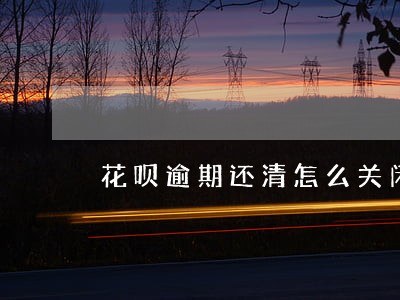花呗逾期还清怎么关闭 花呗逾期还清怎么关闭