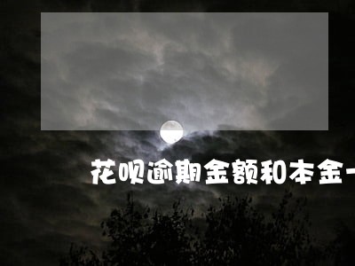 花呗逾期金额和本金一起还 花呗逾期金额和本金一起还