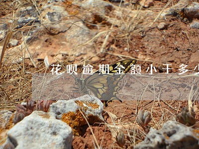 花呗逾期金额小于多少不会上征信 花呗逾期金额小于多少不会上征信