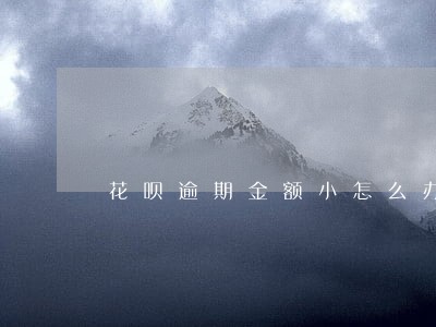 花呗逾期金额小怎么办 花呗逾期金额小怎么办