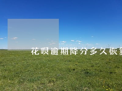花呗逾期降分多久恢复 花呗逾期降分多久恢复