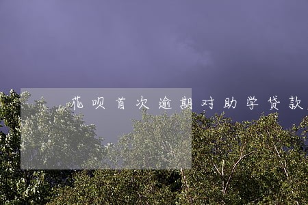 花呗首次逾期对助学贷款