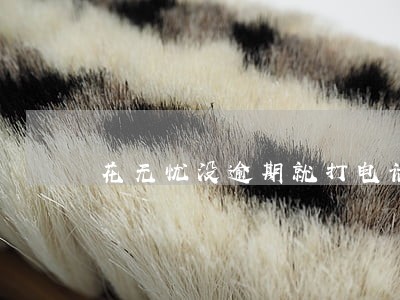 花无忧没逾期就打电话 花无忧没逾期就打电话