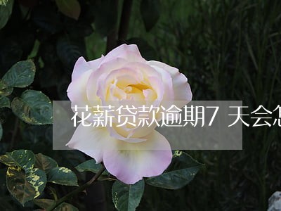 花薪贷款逾期7天会怎样 花薪贷款逾期7天会怎样