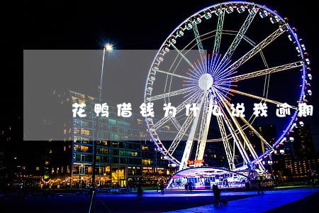 花鸭借钱为什么说我逾期 花鸭借钱为什么说我逾期