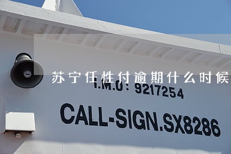 苏宁任性付逾期什么时候消除 苏宁任性付逾期什么时候消除