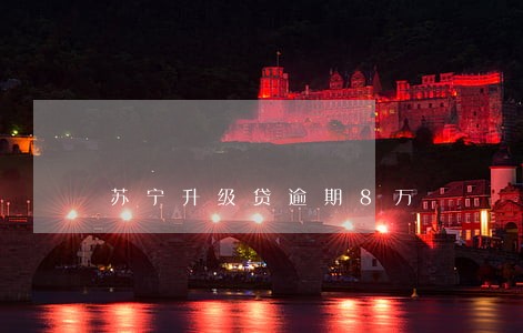 苏宁升级贷逾期8万 苏宁升级贷逾期8万
