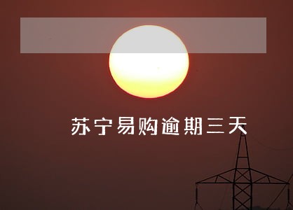 苏宁易购逾期三天 苏宁易购逾期三天
