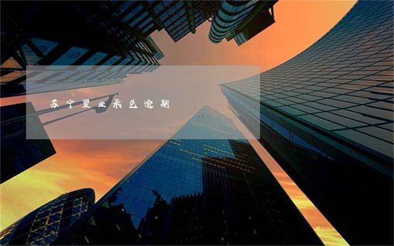 苏宁置业承兑逾期 苏宁置业承兑逾期