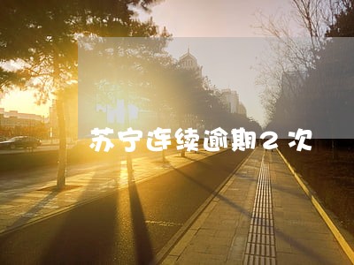 苏宁连续逾期2次 苏宁连续逾期2次