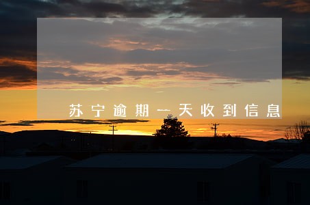 苏宁逾期一天收到信息 苏宁逾期一天收到信息