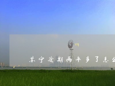 苏宁逾期两年多了怎么处理 苏宁逾期两年多了怎么处理