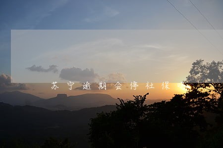 苏宁逾期会停社保吗 苏宁逾期会停社保吗