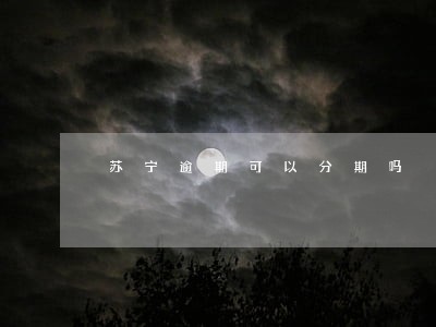 苏宁逾期可以分期吗 苏宁逾期可以分期吗