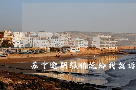 苏宁逾期短信说给我发诉讼通知函