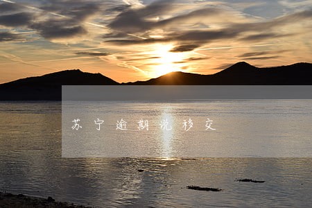 苏宁逾期说移交 苏宁逾期说移交