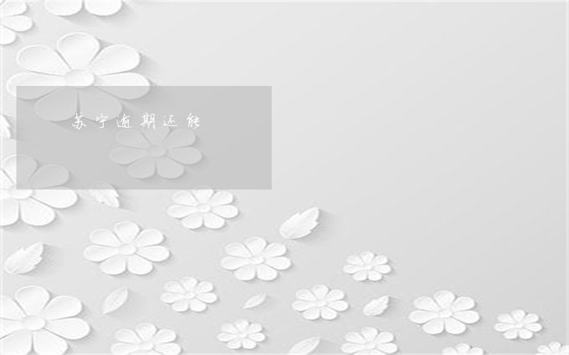 苏宁逾期还能 苏宁逾期还能