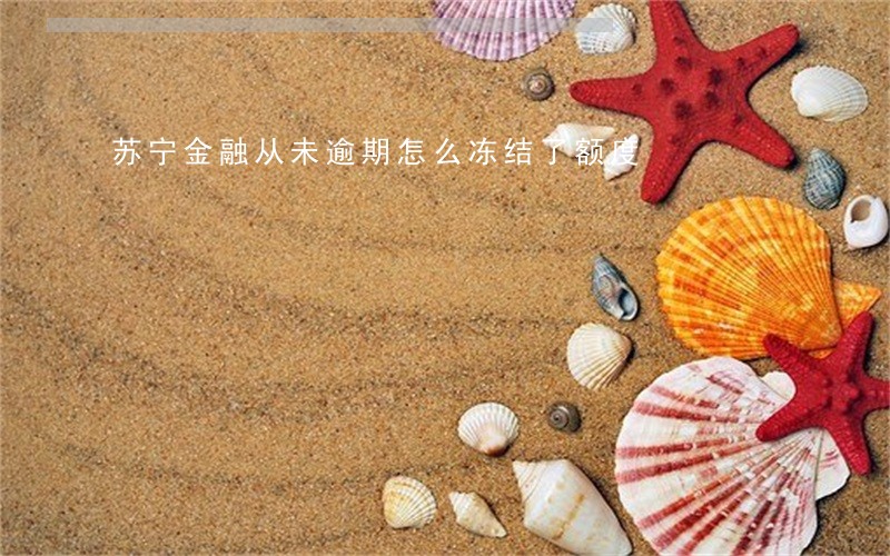苏宁金融从未逾期怎么冻结了额度 苏宁金融从未逾期怎么冻结了额度