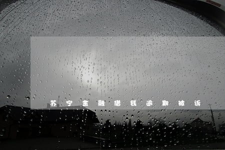 苏宁金融借钱逾期被诉