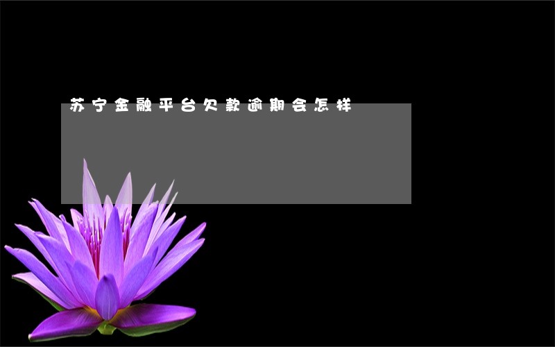 苏宁金融平台欠款逾期会怎样