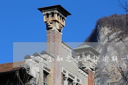 苏宁金融忘记还款逾期一天 苏宁金融忘记还款逾期一天