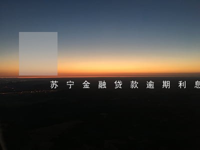 苏宁金融贷款逾期利息 苏宁金融贷款逾期利息