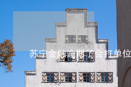 苏宁金融逾期了会打单位电话 苏宁金融逾期了会打单位电话