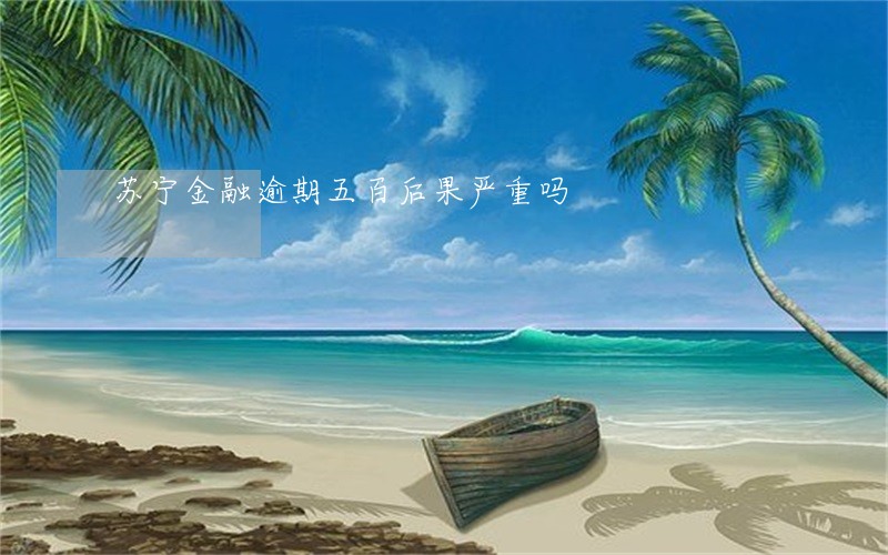 苏宁金融逾期五百后果严重吗 苏宁金融逾期五百后果严重吗