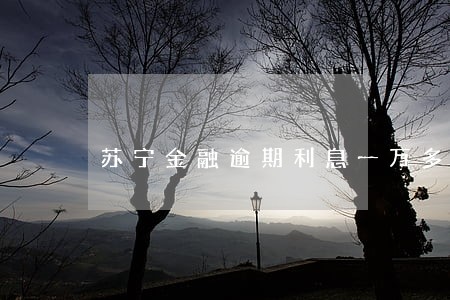 苏宁金融逾期利息一万多 苏宁金融逾期利息一万多