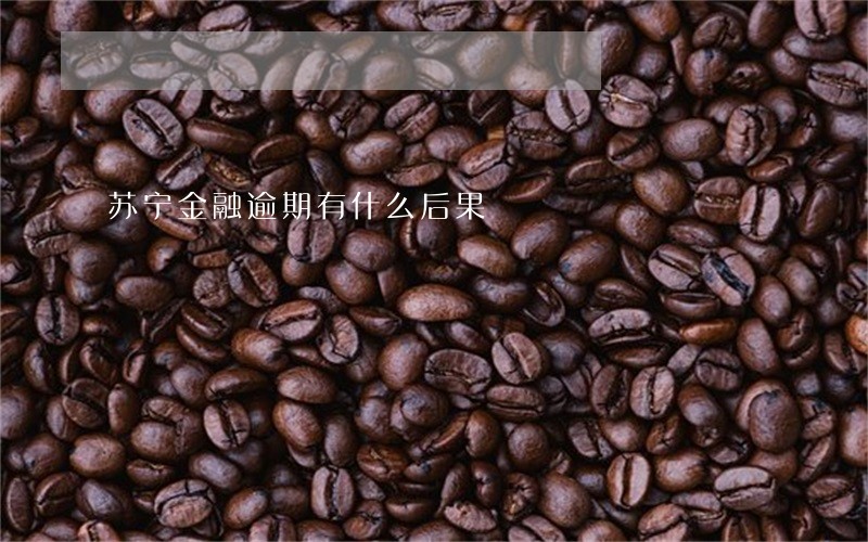 苏宁金融逾期有什么后果 苏宁金融逾期有什么后果