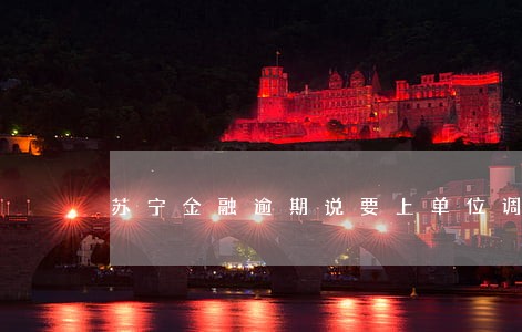 苏宁金融逾期说要上单位调查