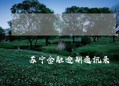 苏宁金融逾期通讯录 苏宁金融逾期通讯录