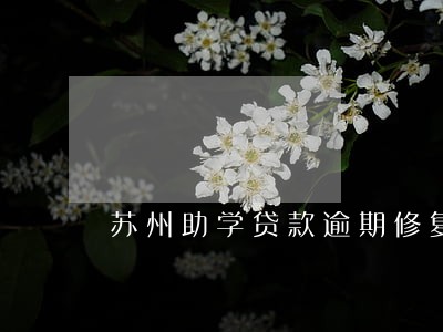 苏州助学贷款逾期修复电话 苏州助学贷款逾期修复电话