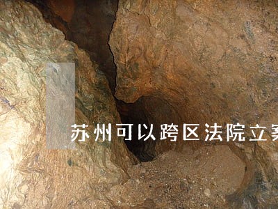 苏州可以跨区法院立案吗 苏州可以跨区法院立案吗