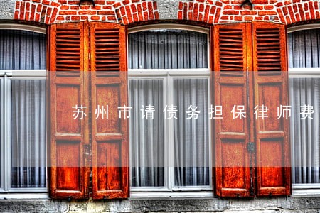 苏州市请债务担保律师费用 苏州市请债务担保律师费用