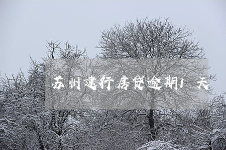 苏州建行房贷逾期1天 苏州建行房贷逾期1天