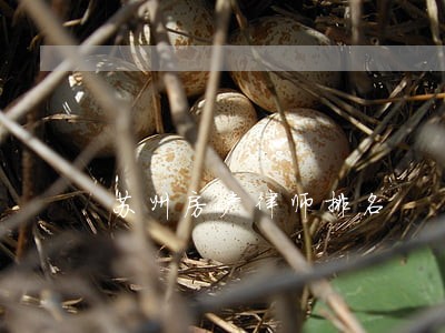 苏州房产律师排名 苏州房产律师排名