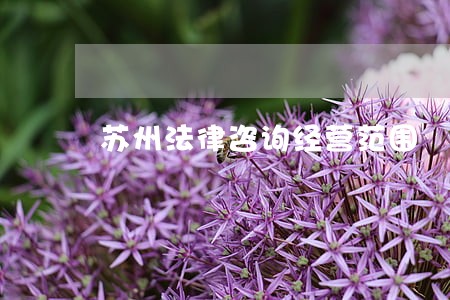 苏州法律咨询经营范围 苏州法律咨询经营范围
