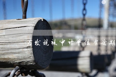 若发现被审计单位有逾期 若发现被审计单位有逾期