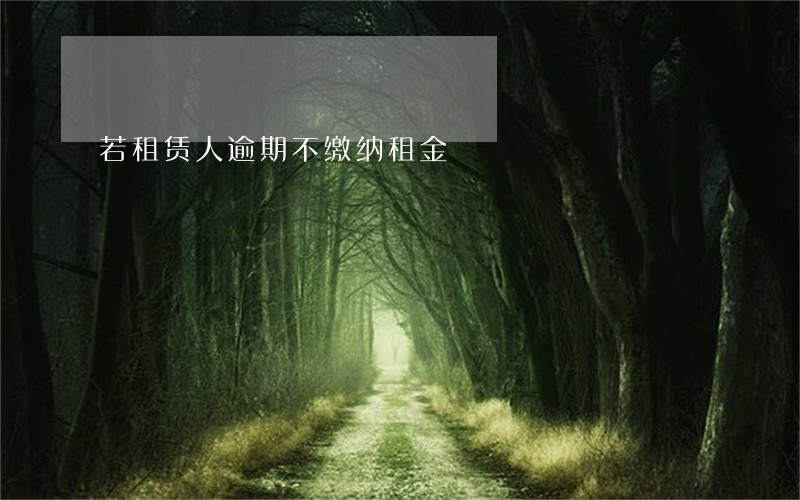 若租赁人逾期不缴纳租金 若租赁人逾期不缴纳租金