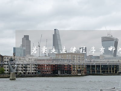 若要走法律程序有哪些 若要走法律程序有哪些