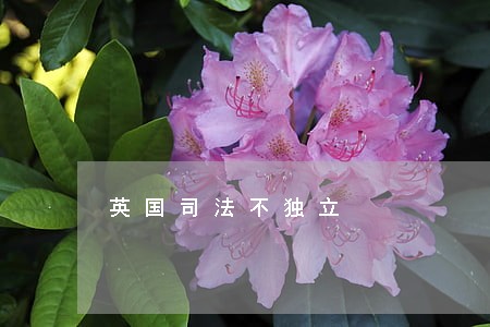 英国司法不独立 英国司法不独立