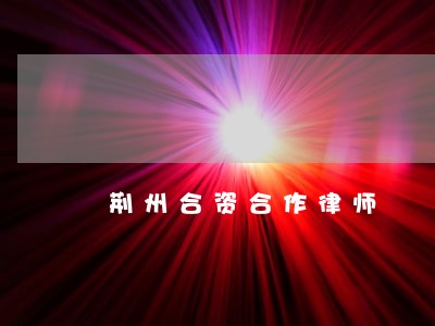 荆州合资合作律师 荆州合资合作律师