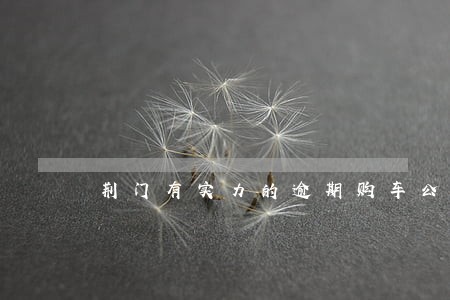 荆门有实力的逾期购车公司