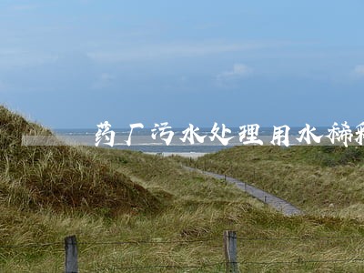 药厂污水处理用水稀释违法么